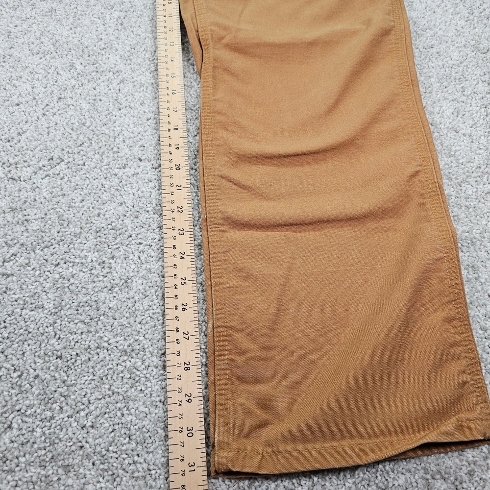 Carhartt Mens 32x31 Brown Dungaree Fit Canvas Work Pants‎ Loose Fit - Picture 3 of 8